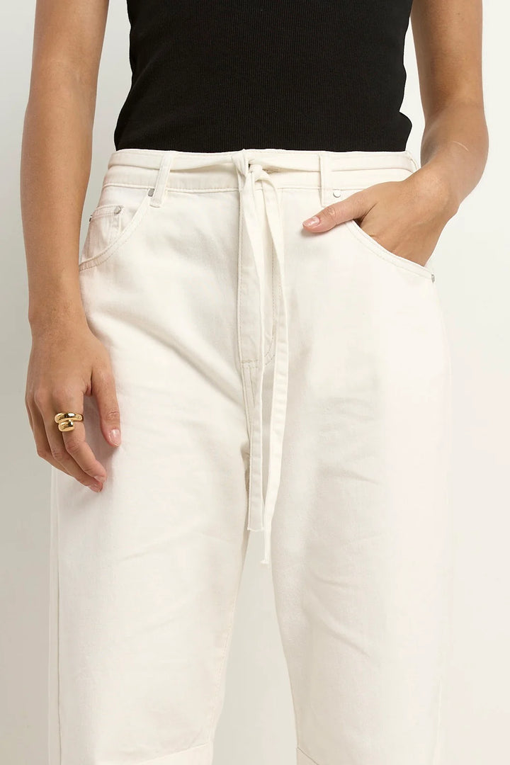 Campus Barrel Jean Ecru