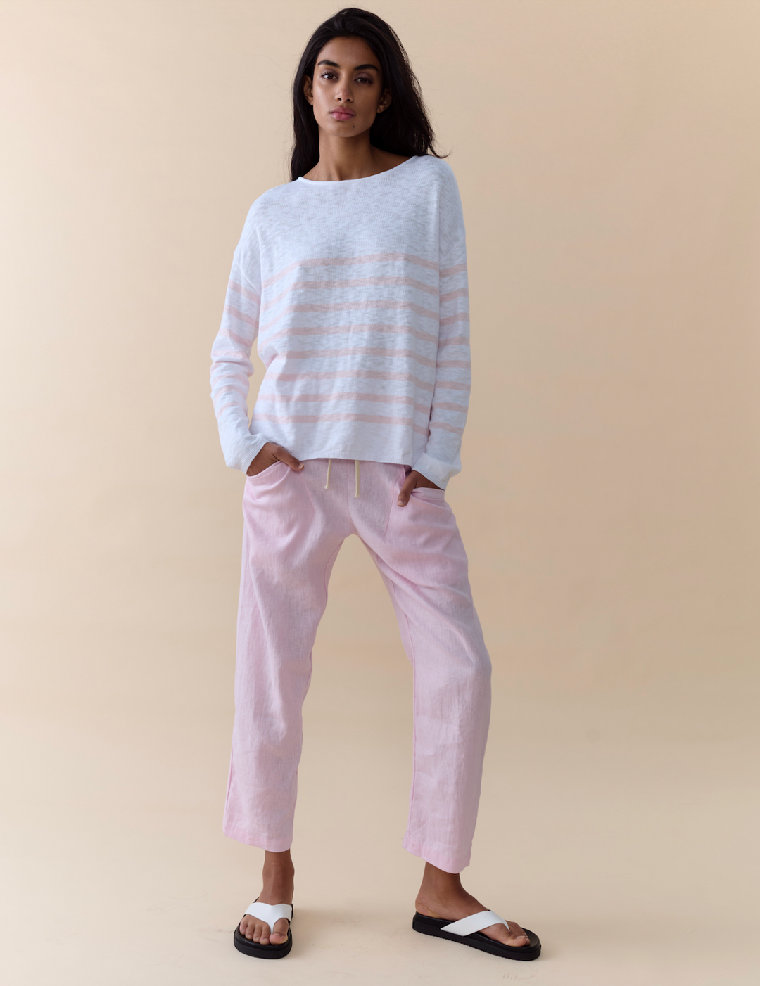 Luxe Linen Pant Pink