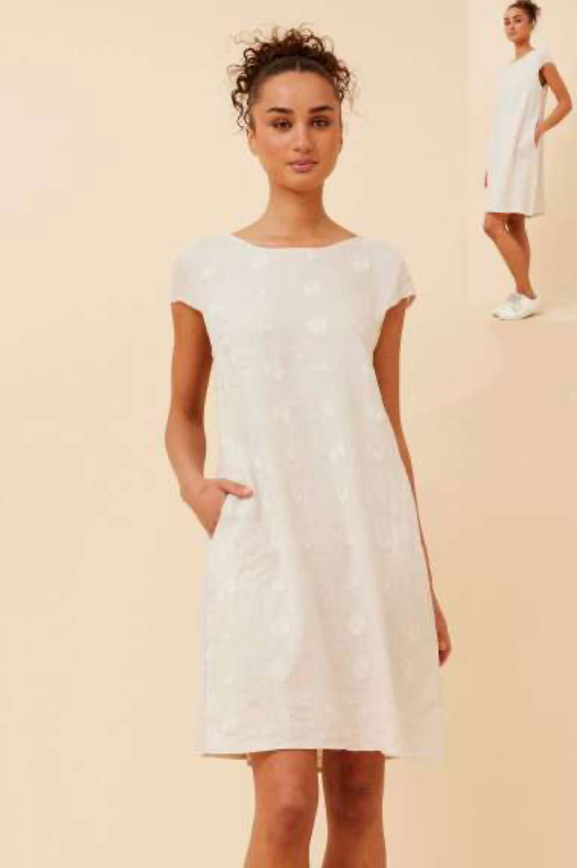 Italian Linen Rib Dress Oat