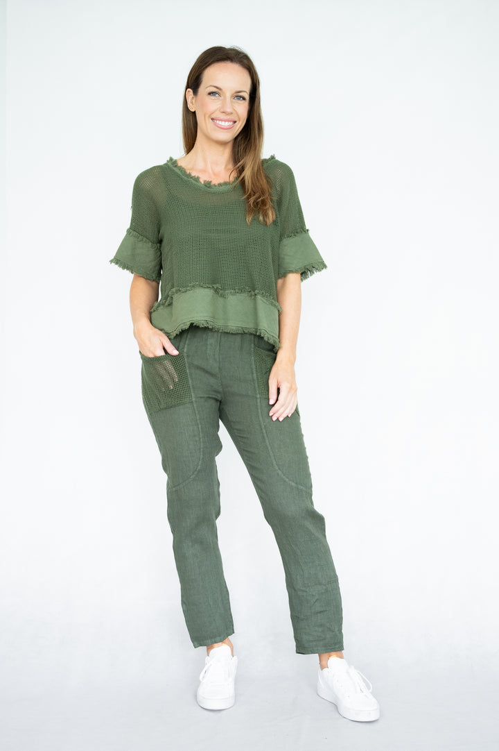 Harper Net Linen Pants