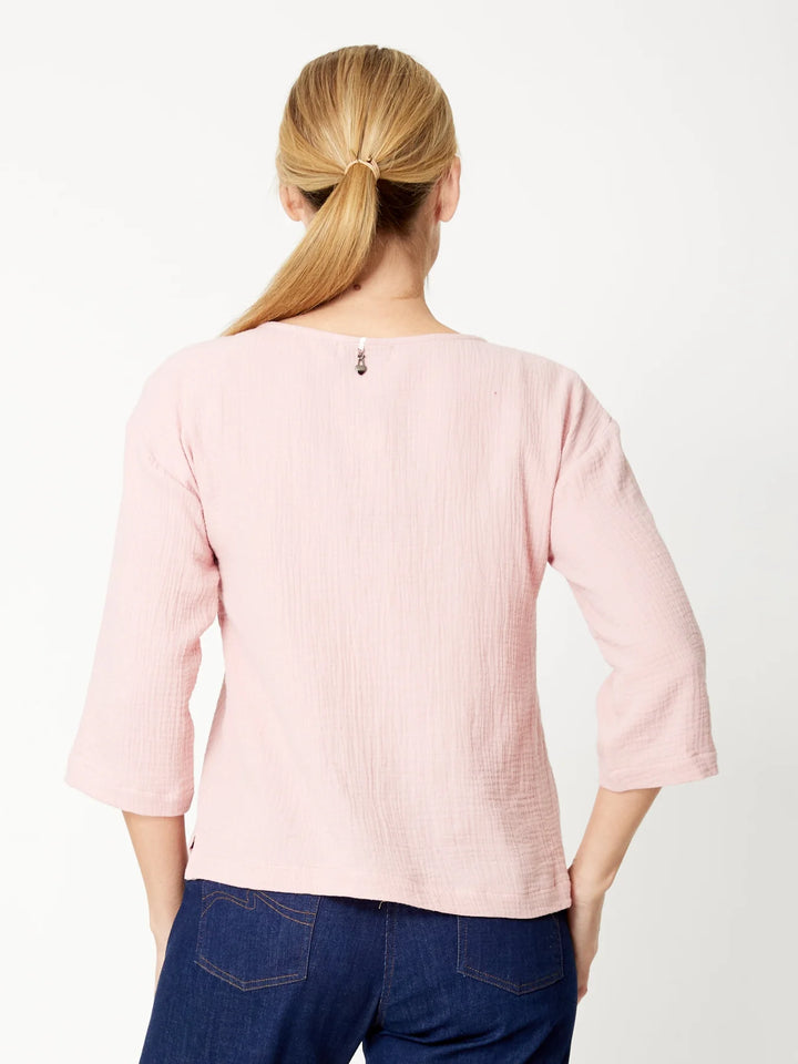 Tarin 3/4 Sleeve Top Dusty Pink