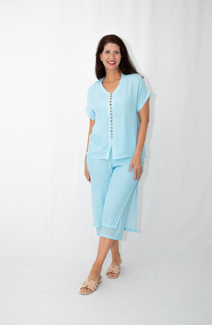 Beach Top Aqua