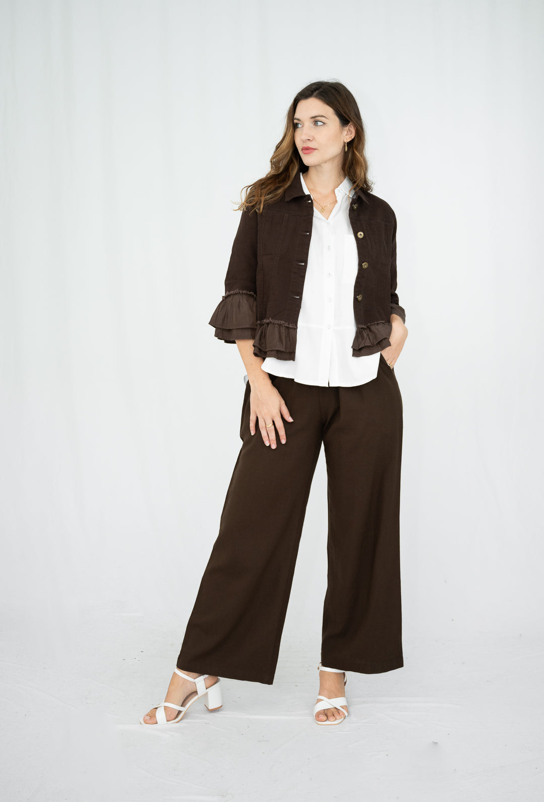 Frills Jacket Choc