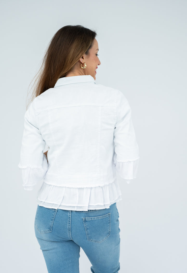 Frills Jacket White