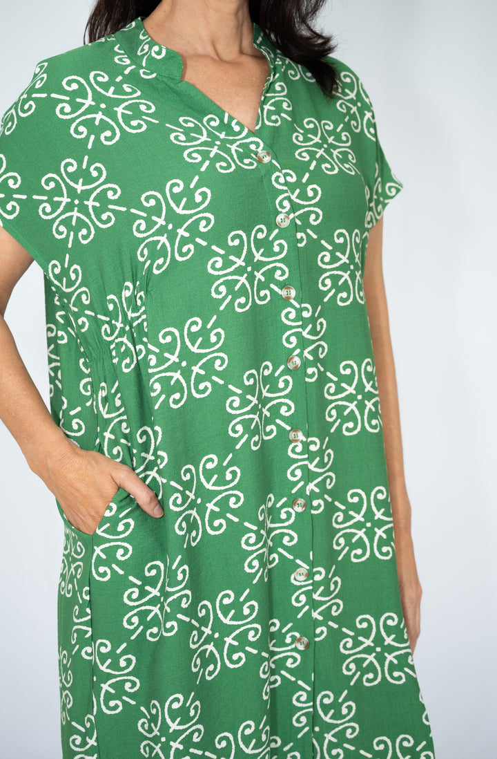 Sienna Ikat Kaftan Dress