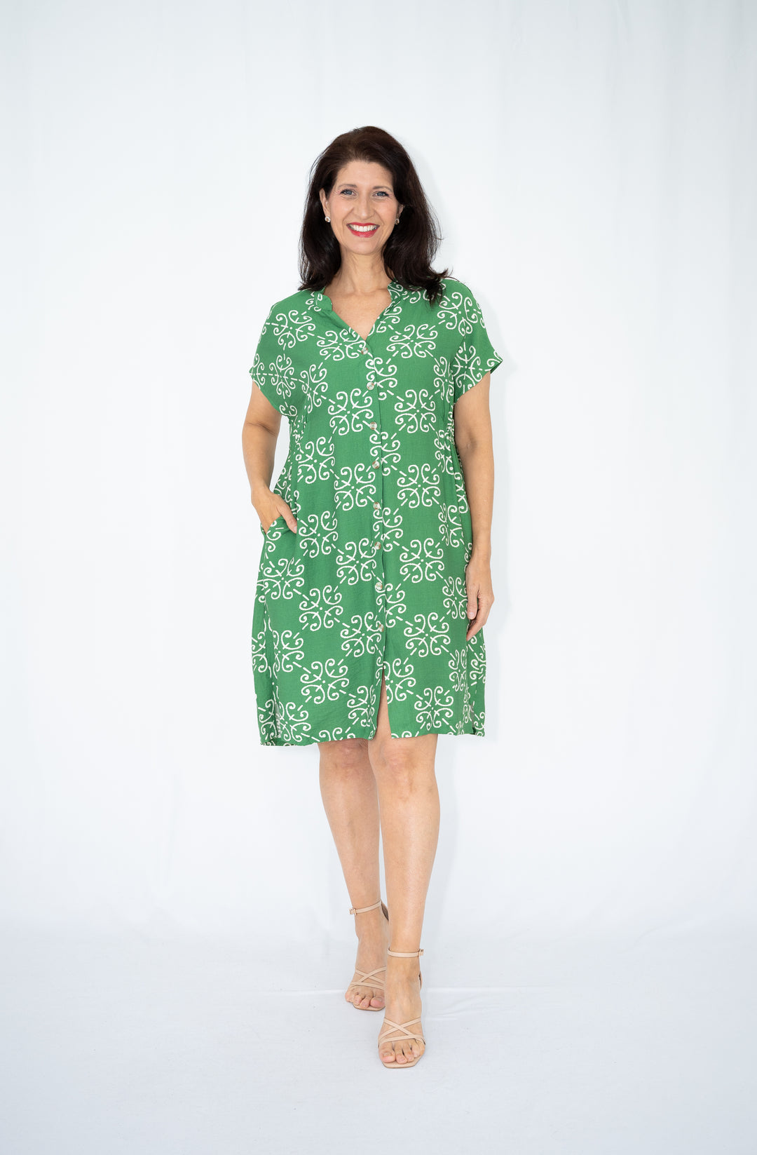 Sienna Ikat Kaftan Dress