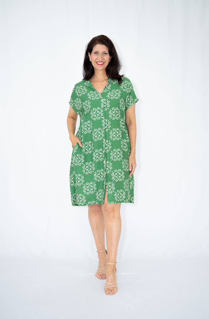 Sienna Ikat Kaftan Dress