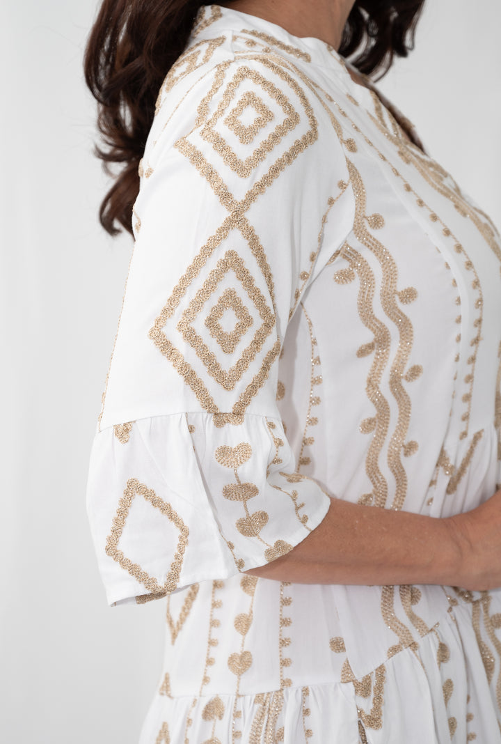 Sahara Gold Midi Dress