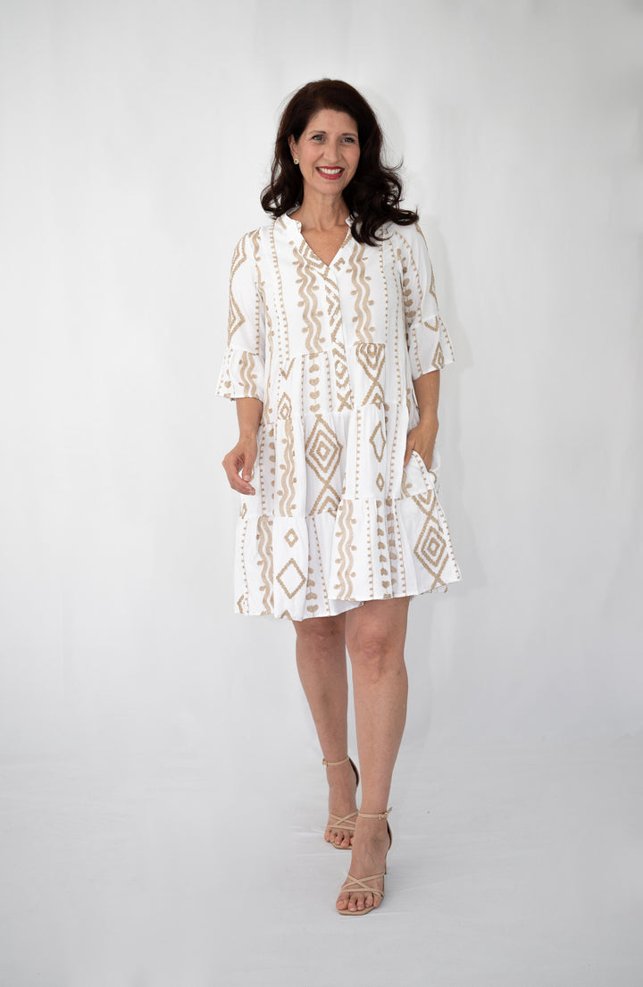 Sahara Gold Midi Dress