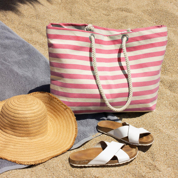 Canvas Beach Bag Bubblegum