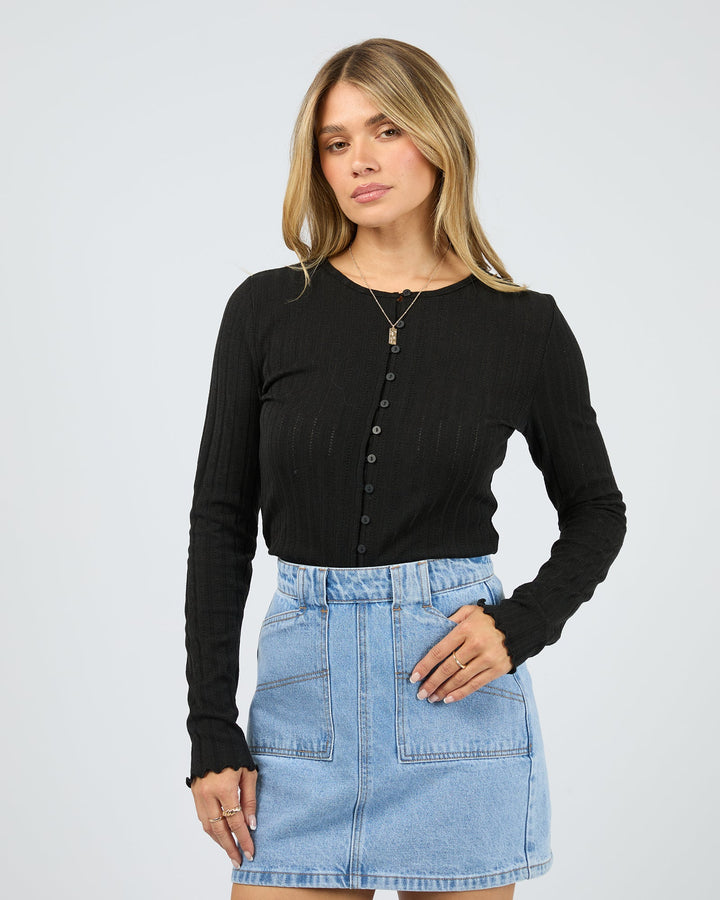 Tarni Knit Top Black