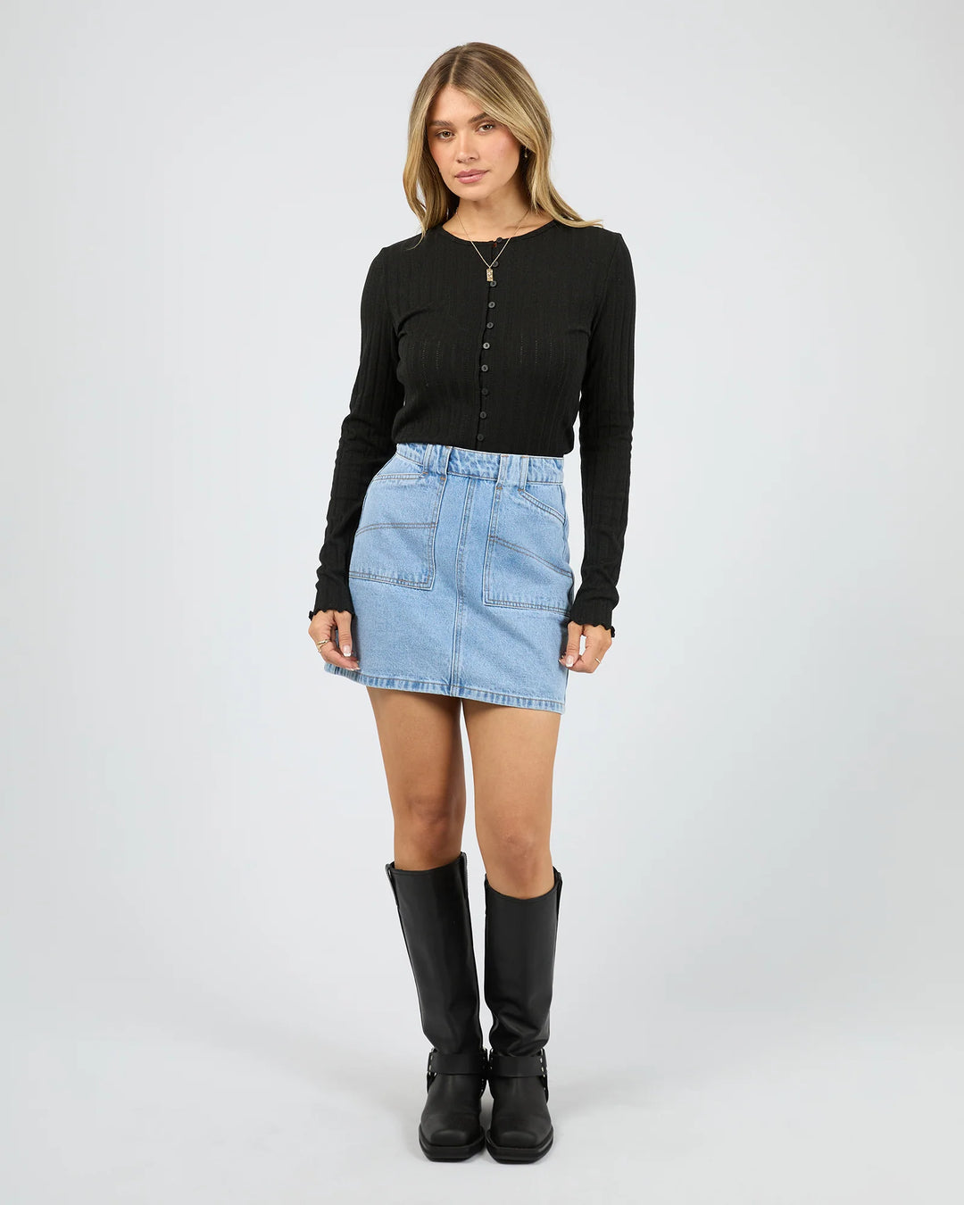 Tarni Knit Top Black