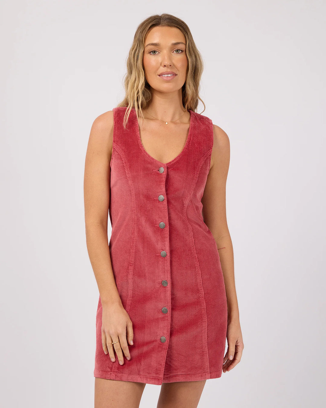 Mara Cord Dress Ruby