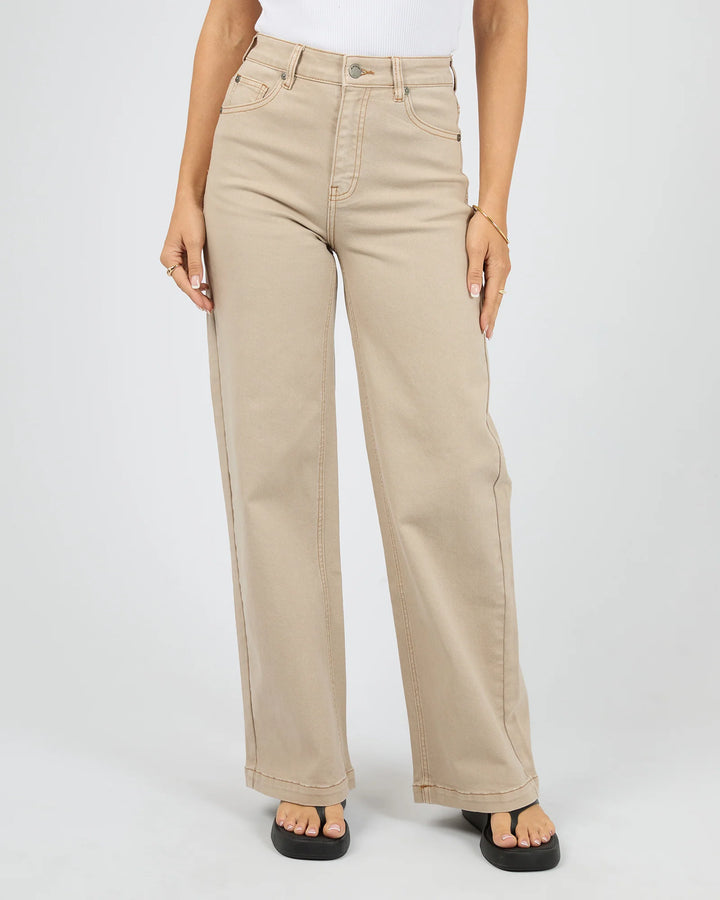 Jacqui Wide Leg Jean Ecru