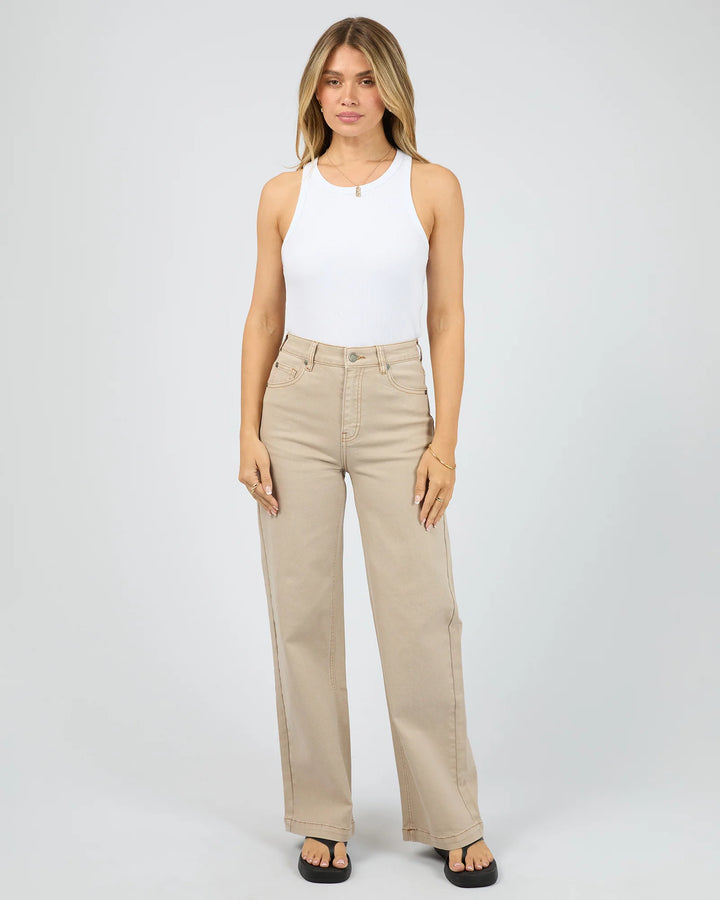 Jacqui Wide Leg Jean Ecru
