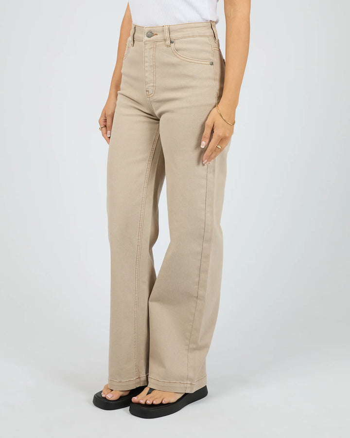 Jacqui Wide Leg Jean Ecru