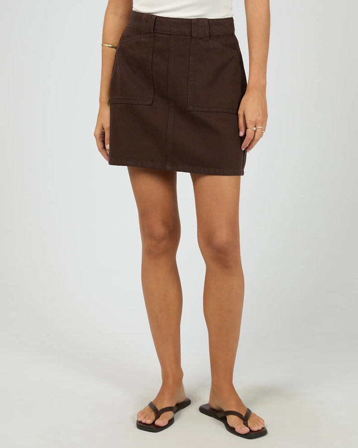 Becca Denim Skirt Chocolate