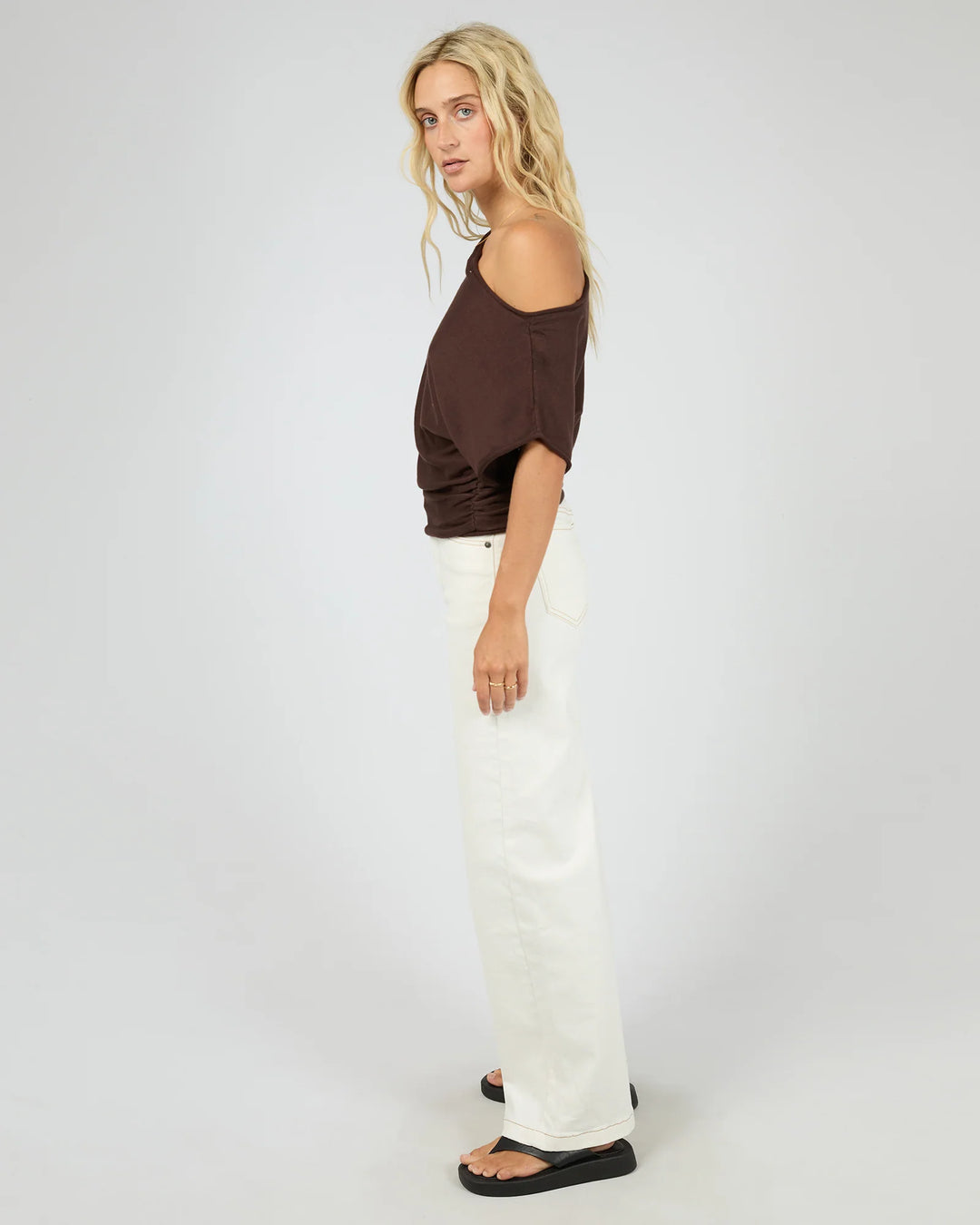 Orla Off The Shoulder Top Choc