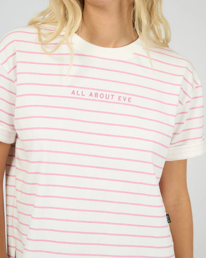 AAE Washed Tee Orchid Stripe