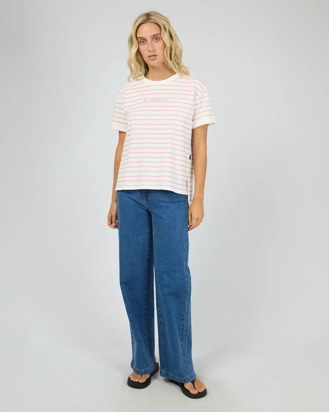 AAE Washed Tee Orchid Stripe