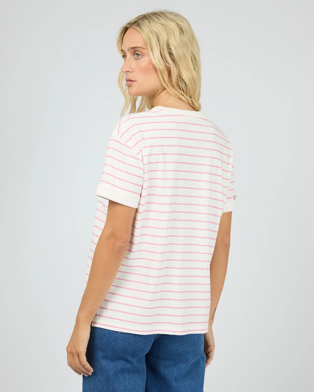 AAE Washed Tee Orchid Stripe
