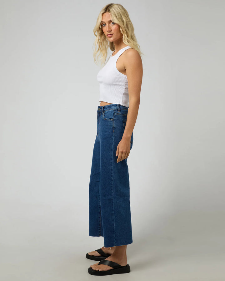 Charlie Wide Leg Jean Mid Blue