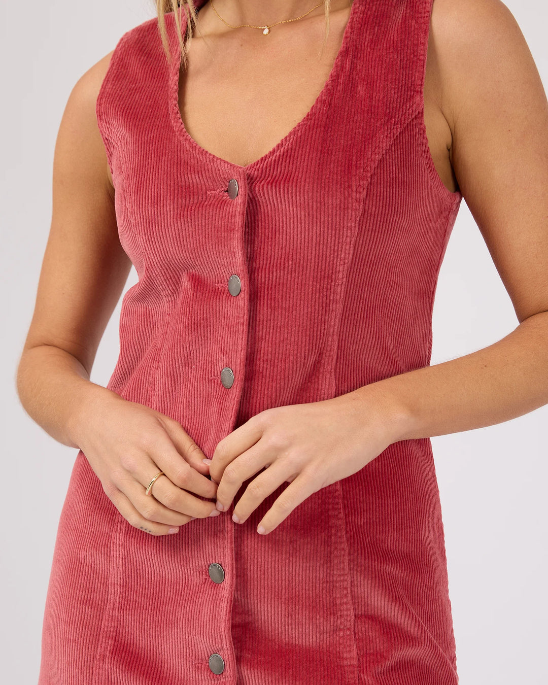 Mara Cord Dress Ruby