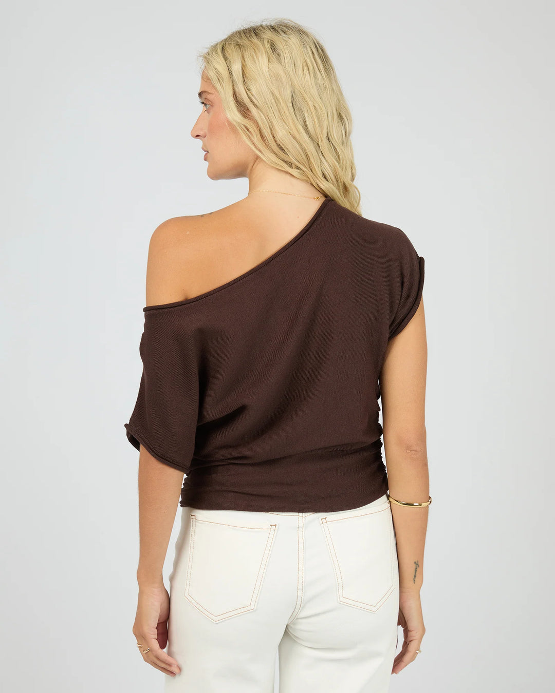 Orla Off The Shoulder Top Choc