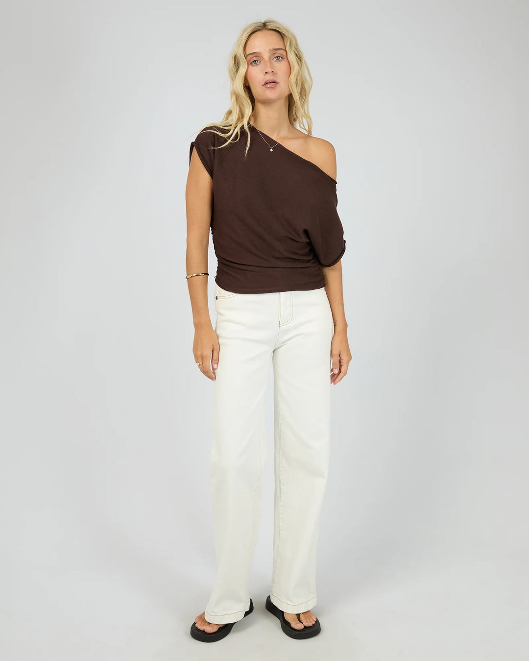Orla Off The Shoulder Top Choc