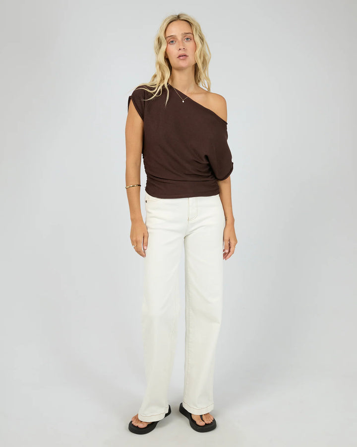 Orla Off The Shoulder Top Choc