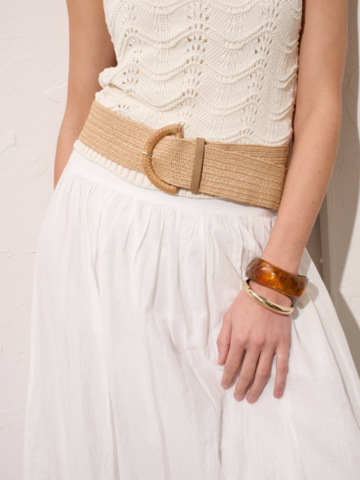 Archer Rattan Belt Tan