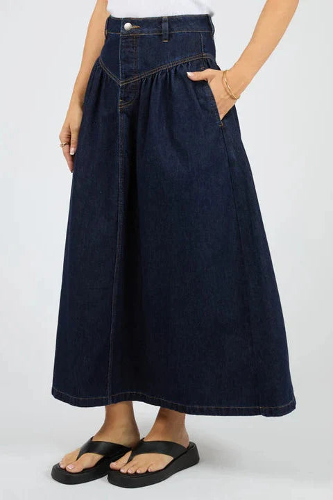 Arlo Maxi Skirt Indigo