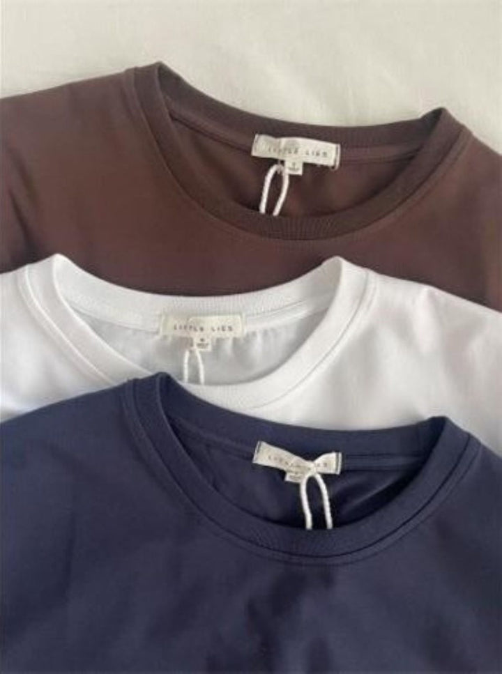 Athena Long Sleeve Basic Tee Steel Navy Blue