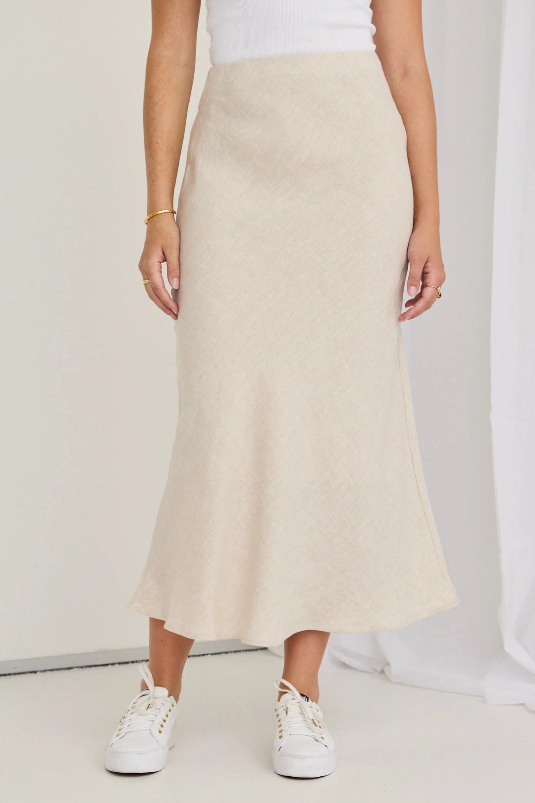 Bliss Linen Skirt Natural
