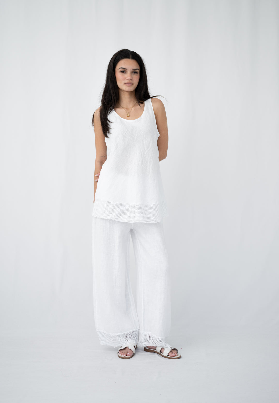 Celeste Linen Pants White
