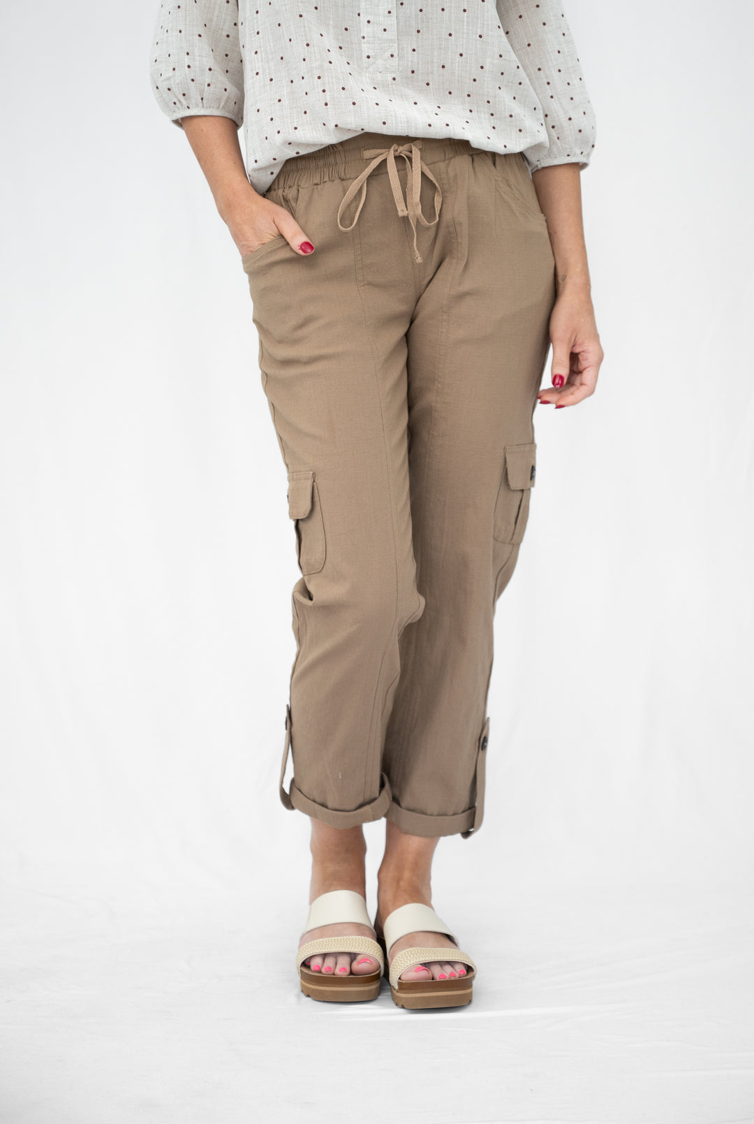 Corrie Cargo Pants Taupe