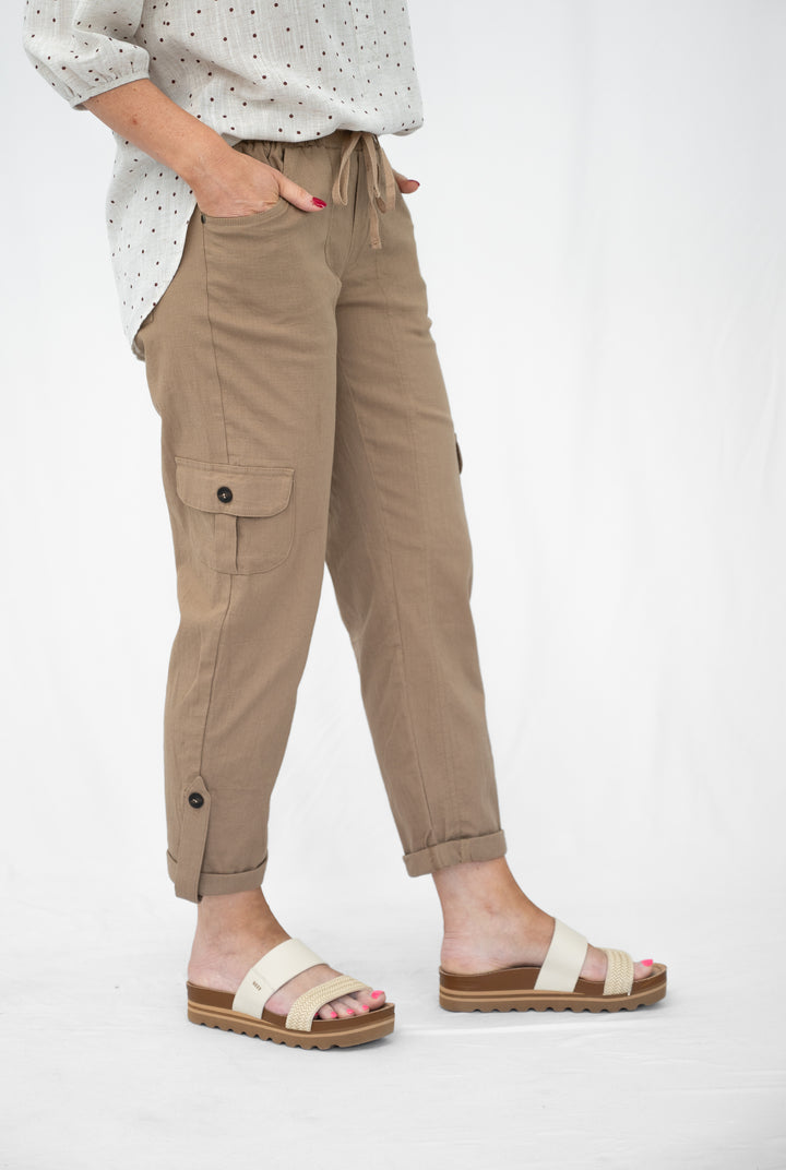 Corrie Cargo Pants Taupe