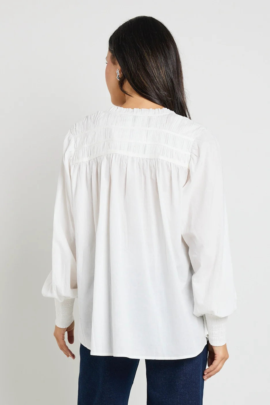 Creator Ivory Pintuck Blouse