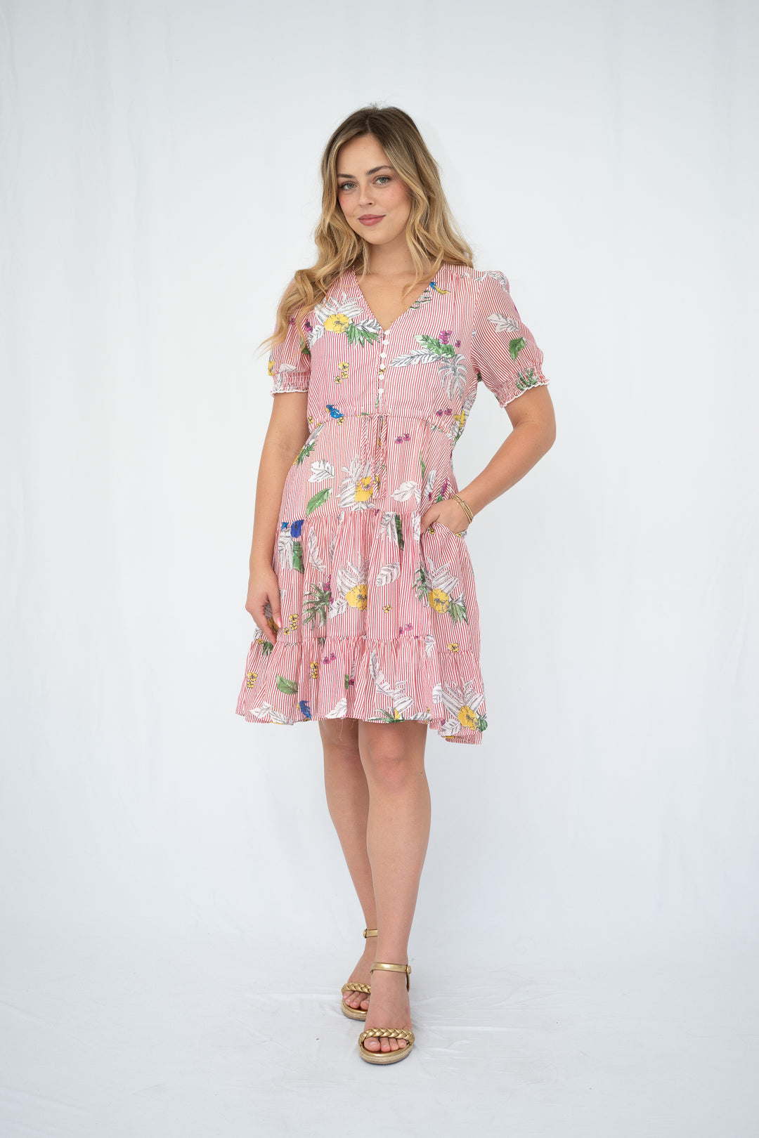 Fleur Red Selma Dress