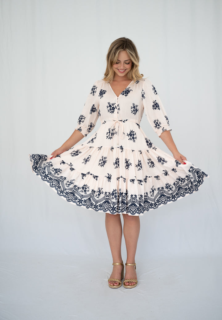 Scallop Print Selma Dress