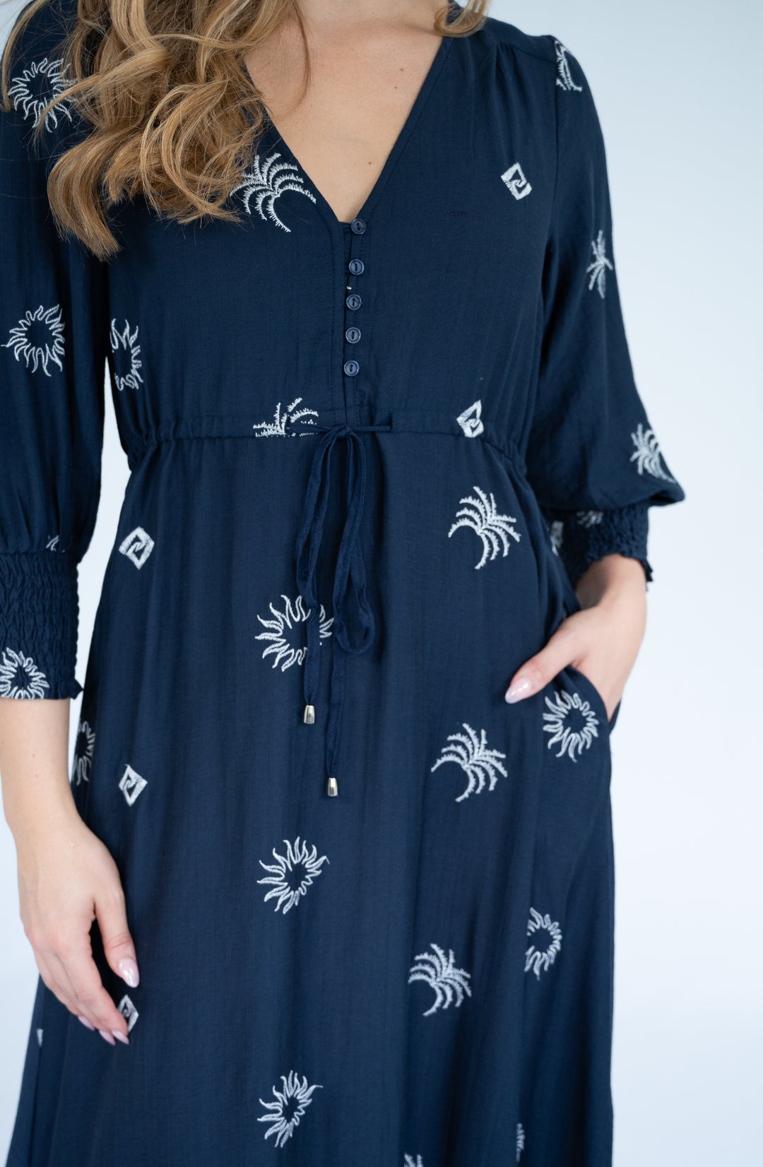 Portia Blue Selma Maxi Dress