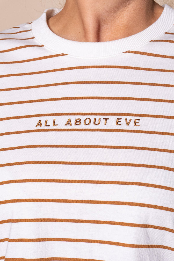 AAE Washed Tee Stripe Cinnamon
