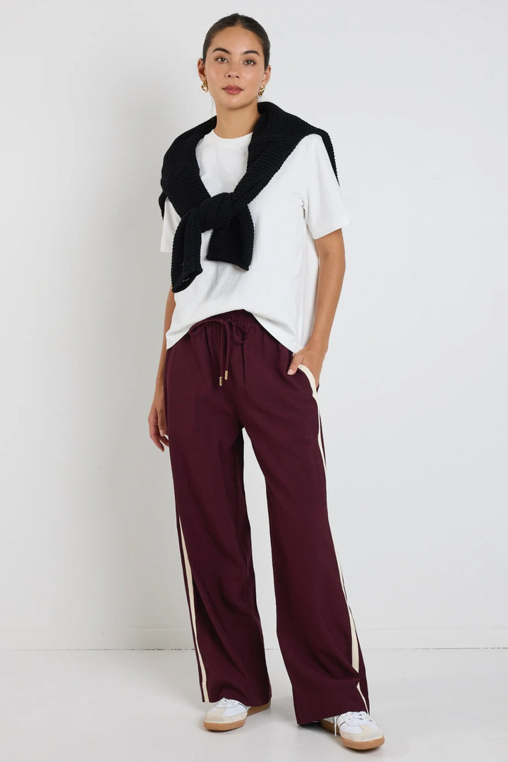 Townie Burgundy Stripe Pants