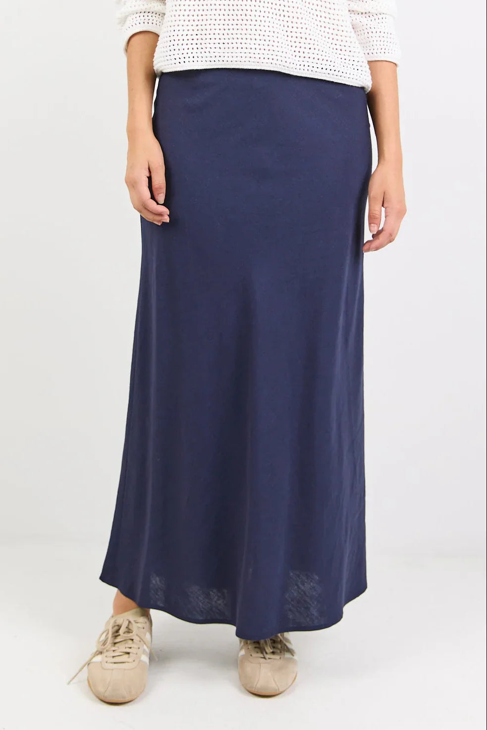 Bliss Linen Skirt Navy