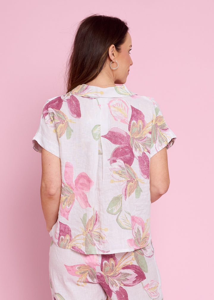 Fiorella Floral Linen Shirt