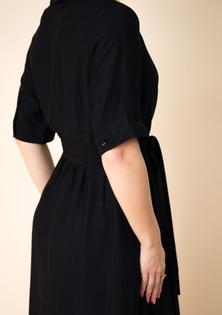 Marcelle Shirt Dress Black