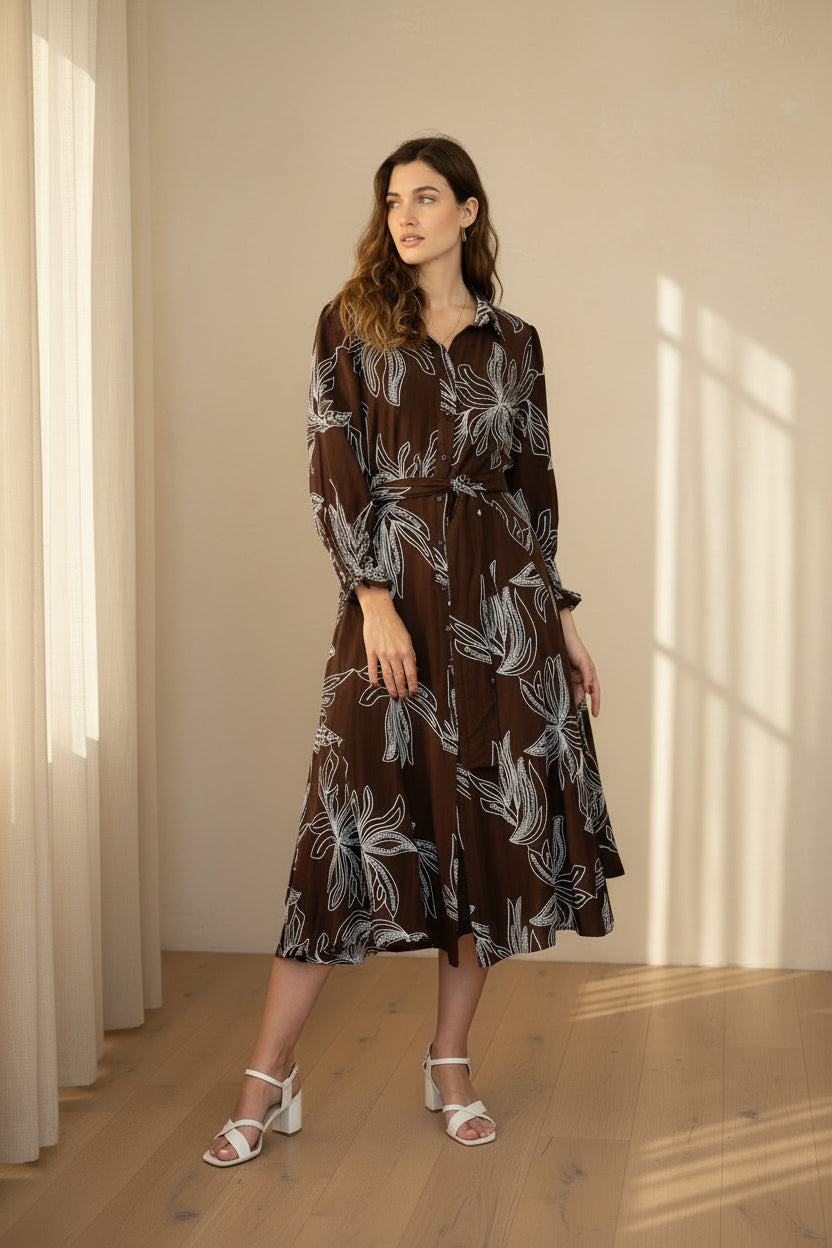 Clara Blue Blossom Dress