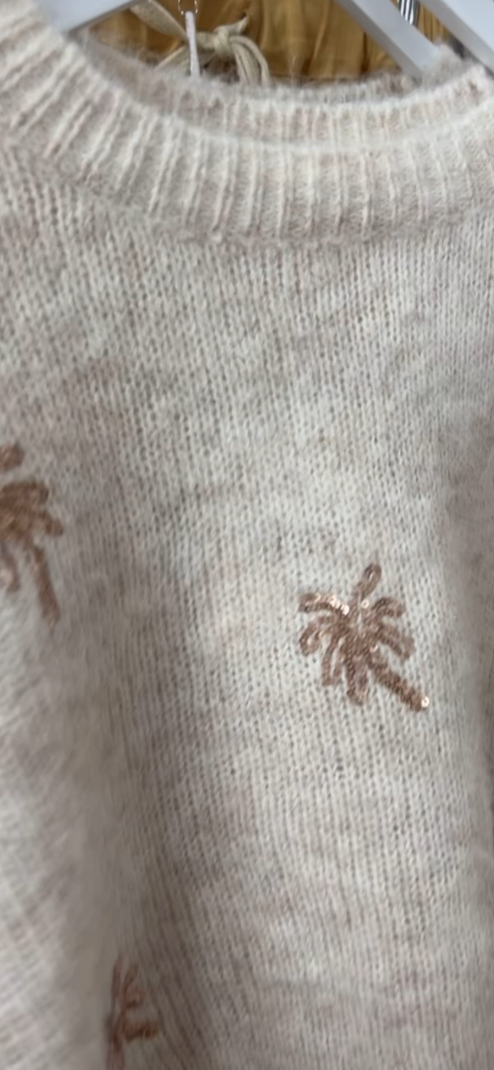 Rose Gold Palm Jumper