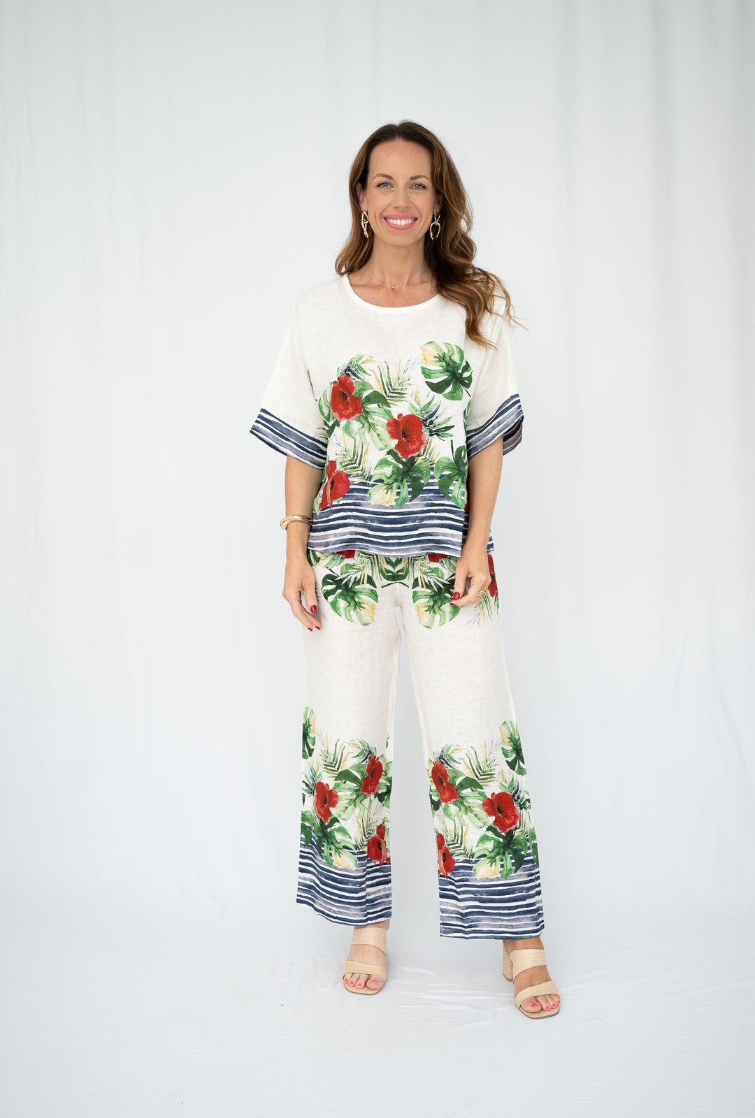 Capri Coast Linen Top