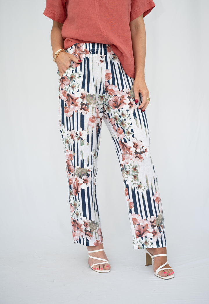 Ravello Stripe Linen Pant